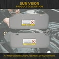 thumbnail image 5 of Left Driver & Right Passenger Side Sun Visor Compatible with Hyundai Elantra AD(Sixth Gen) 2017 2018 2019 2020 Replace 85210-F0100TTX 85220-F0100TTX Gray Without Light, 5 of 5