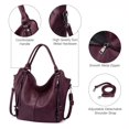 thumbnail image 2 of Bolso de mano Realer de piel sintética a la moda, estilo hobo, tamaño grande, para mujer, 2 of 7