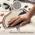 thumbnail image 6 of ODIKA 9'x12' Washable Area Rug Vintage Athletic Crest With Striped Banner Border Baseball Field Sport Playful for Great Room, Indoor Concept, Large Living Low Pile, Flatwoven, 6 of 7