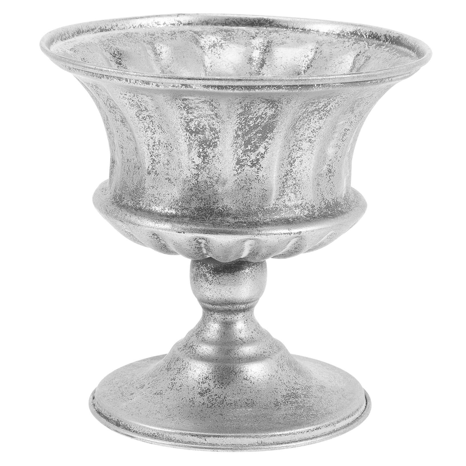 unbranded  Vintage Flowerpot Gardening Urn Planter Vases Decor House Plants Silver