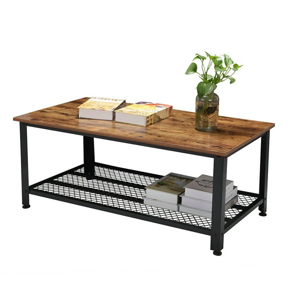 Coffee Table Rectangle TV Stand Vintage Cocktail End Table Living Room Modern Industrial Look