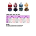 thumbnail image 4 of Women's High Waist Bikini Set Tummy Control Swimsuit Swimwear Halter Lace Up Bra Tops Summer Bathing Suits Floral 2 Pieces Swimming Costume Set Plus Size S-XXXL, 4 of 5