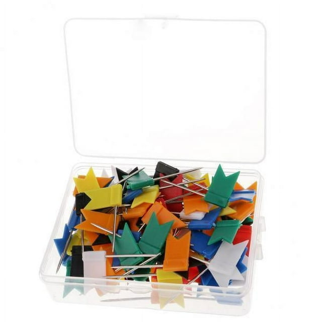3x100 piezas bandera Push Pin marcador pines para aviso tablero de corcho pared 5 piezas