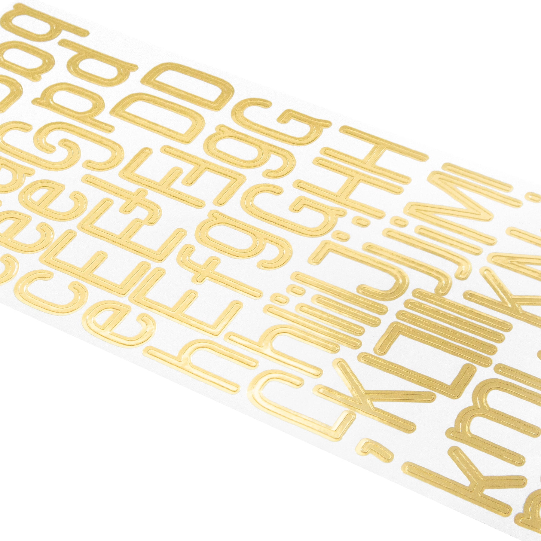 Recollections Gold Foil Skinny Alphabet Stickers, 12 Pack