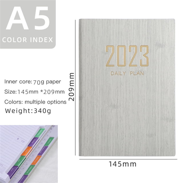 Agiferg Schedule Notepad Inside Page A5 Efficiency Manual Planning Notebooks