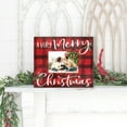 thumbnail image 2 of Kindred Hearts 13" x 15" Red Buffalo Check "Merry Christmas" Wooden Photo Frame, 2 of 2