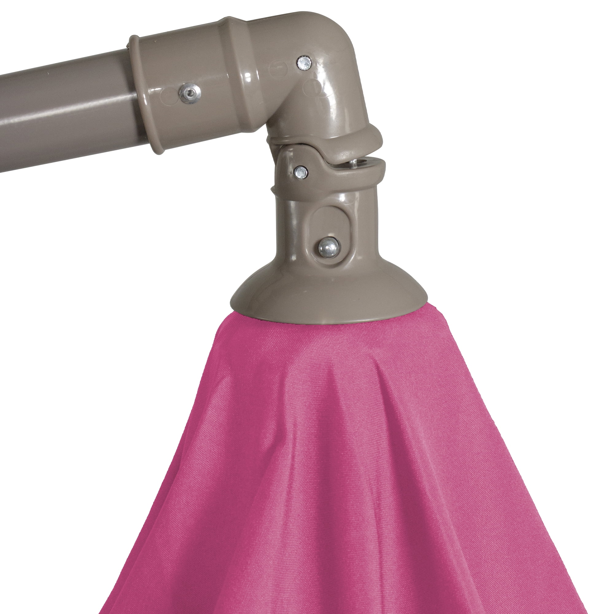 Northlight 10ft Offset Outdoor Patio Umbrella with Hand Crank, Pink
