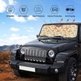 thumbnail image 6 of Disketp Windshield Sun Shade, Car Sun Shade For Front Window Hippie Bee Honeycomb Sunshades Sun Visor Protector Blocks Uv Rays Foldable, 6 of 9