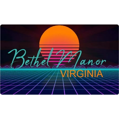 

Bethel Manor Virginia 4 X 2.25-Inch Fridge Magnet Retro Neon Design
