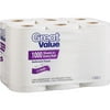 Great Value Bathroom Tissue, 1000 sheets, 12 rolls