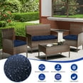thumbnail image 4 of CJC 3 Piece Wicker Chair Cushions, Patio Loveseat and Chair Seat Cushion Set for Outdoor Indoor Furniture, Navy Blue, 4 of 8
