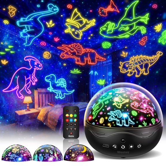 Night Light Projector for Kids, Star Projector Night Light for Kids, Birthday Gifts for 3-12 Year Old Boys, Dinosaur Toys Gifts for Boys 3 4 5 6