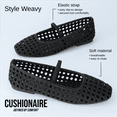 thumbnail image 3 of Cushionaire Women's Weavy Squared Toe Woven Ballet Flats with Memory Foam | Comfortable Mary Jane Flats for Women with Breathable Mesh Design | Wide Widths Available, 3 of 8