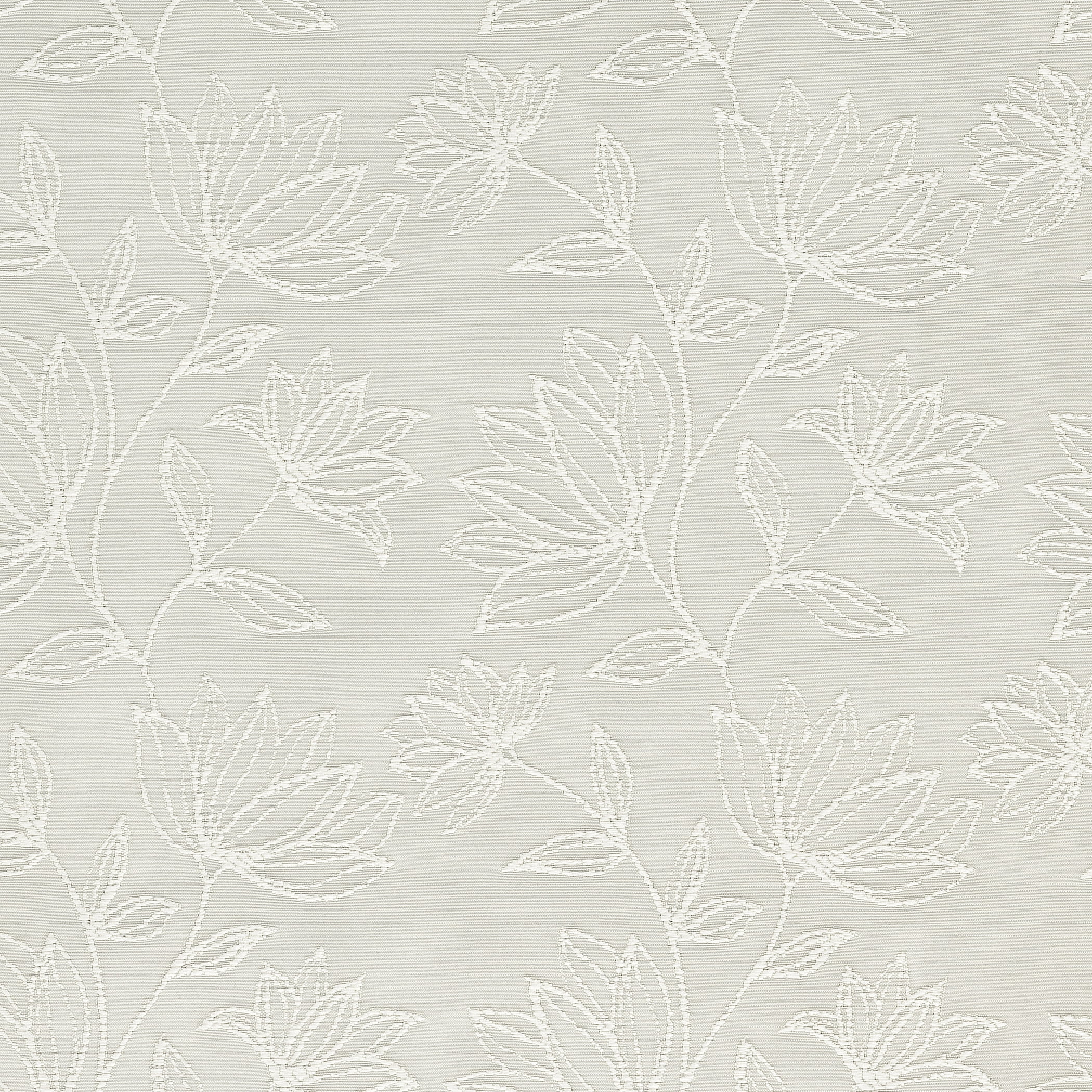 Sun Zero Bronte Floral Jacquard 100% Blackout Rod Pocket Curtain Panel, 50"W X 63"L, Pearl