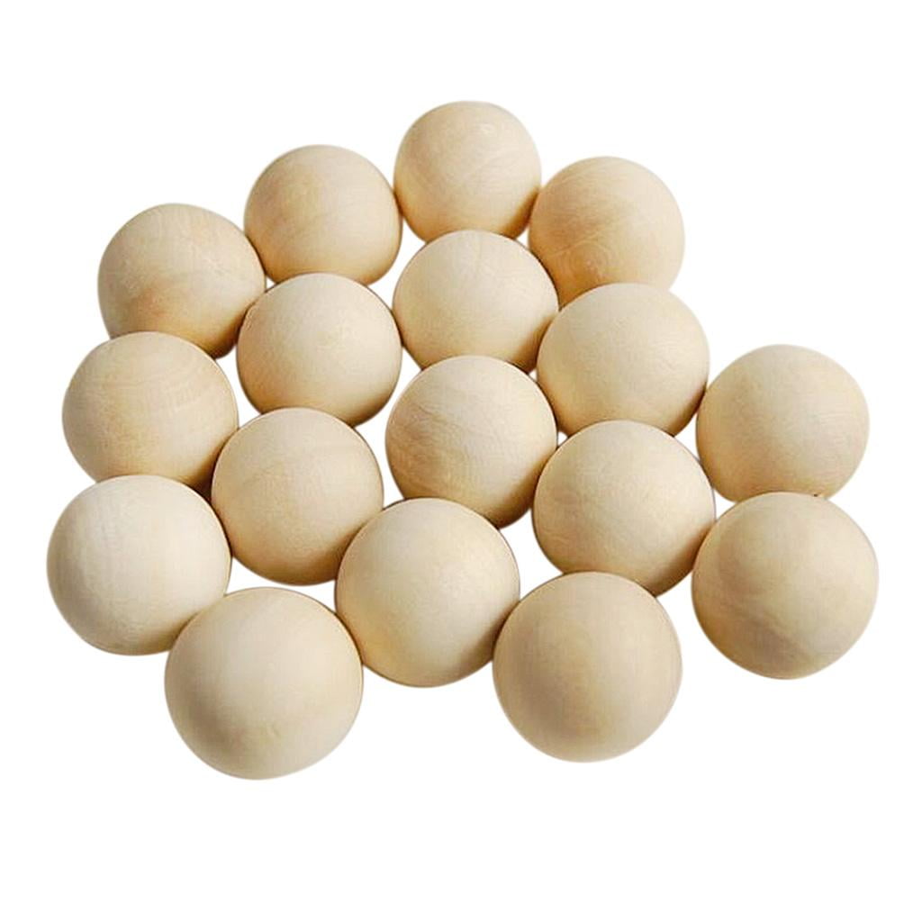 100 Pieces Round Wooden Beads Loose Spacer Beads for DIY Jewelry Making 14mm 