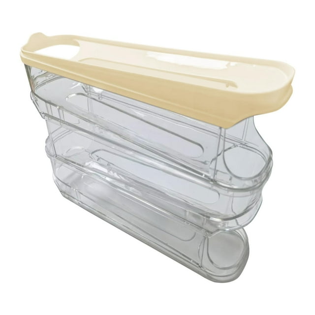 simhoa Refrigerator Rolling Egg Dispenser Egg Holder for Cabinet Countertop Counter yellow