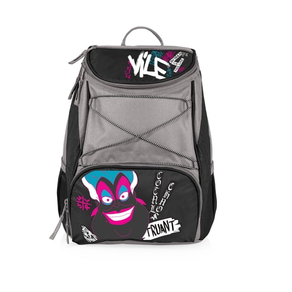 ONIVA Disney The Little Mermaid Ursula - PTX Backpack Cooler, Black with Gray Accents