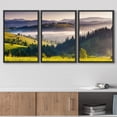 thumbnail image 3 of wall26 - 3 Piece Framed Canvas Wall Art - Fantastic Morning Mountain Landscape - Modern Home Art Stretched and Framed Ready to Hang - 16"x24"x3 Black, 3 of 5