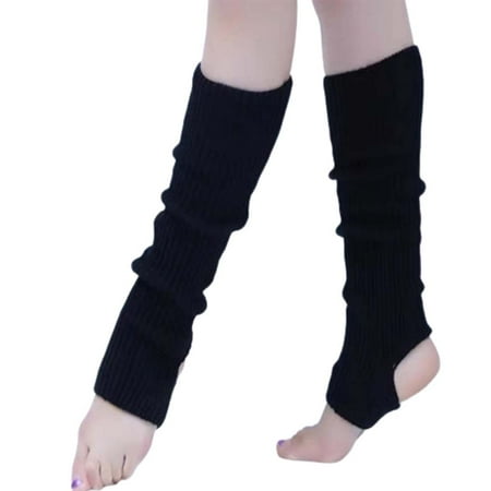 

2pcs Socks Long Warm Winter Stocking Over The-Knee Solid Open-Toed Velvet Hose Thigh Girls Japenese Style Ductile Crumby Black