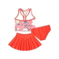 thumbnail image 5 of iEFiEL Girls Floral Tankini Set with Skirt 3pcs Set Swimsuit Bathing Suit,Sizes 4-14 Orange 6, 5 of 7
