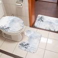 thumbnail image 5 of Fog Forest Bathroom Rugs Set Vintage Mountain Branch Tree Botanical Farmhouse Non Slip Absorbent Soft Bath Mats 3 Piece Set with Bathroom Rug, U-Shaped Floor Mat, Toilet Seat Cover Small Size, 5 of 9