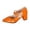 a-4Orange2, variant on Womens Solid Color Rhinestone Butterfly Double Strap Mary Jane Block Heel Pumps For Formal Parties Office Work Date Wear Versatile Shoes