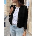 thumbnail image 2 of Womens 2023 Cardigan Sweaters Fall Open Front Button Down Long Sleeve Pockets Casual Chunky Knit Shirt Outerwear, 2 of 7