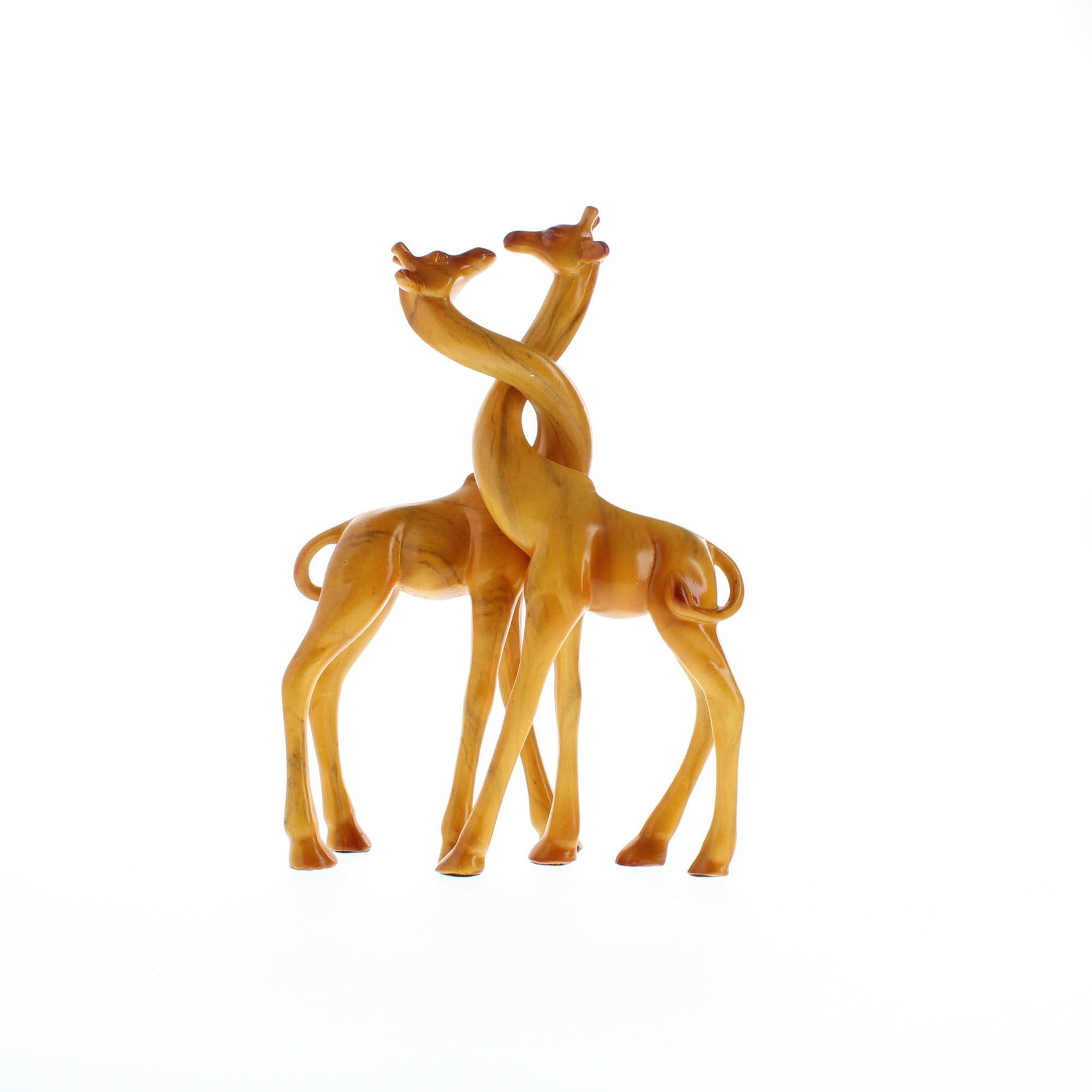 Giraffe Statues Home Decor Wooden Look Poly Resin Side Table