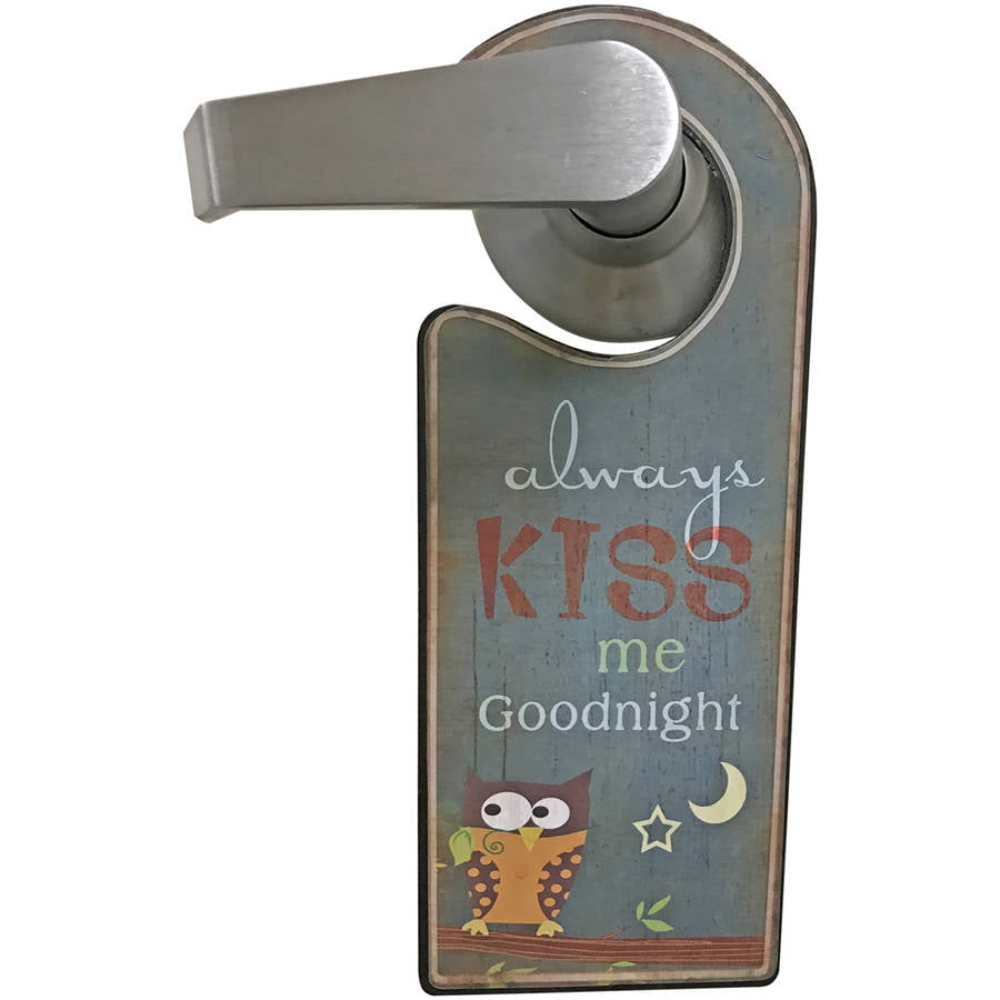 Door Hanging Sign Always Kiss Me Goodnight Hang Outside The Door