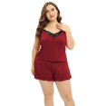 thumbnail image 3 of Womens Pajamas Spring Summer 2 Piece Set Plus Size Loungewear - Womens Pajama Sets, Comfortable Soft Sleepwear Sleeveless With Shorts Set XL-4XL, 3 of 6