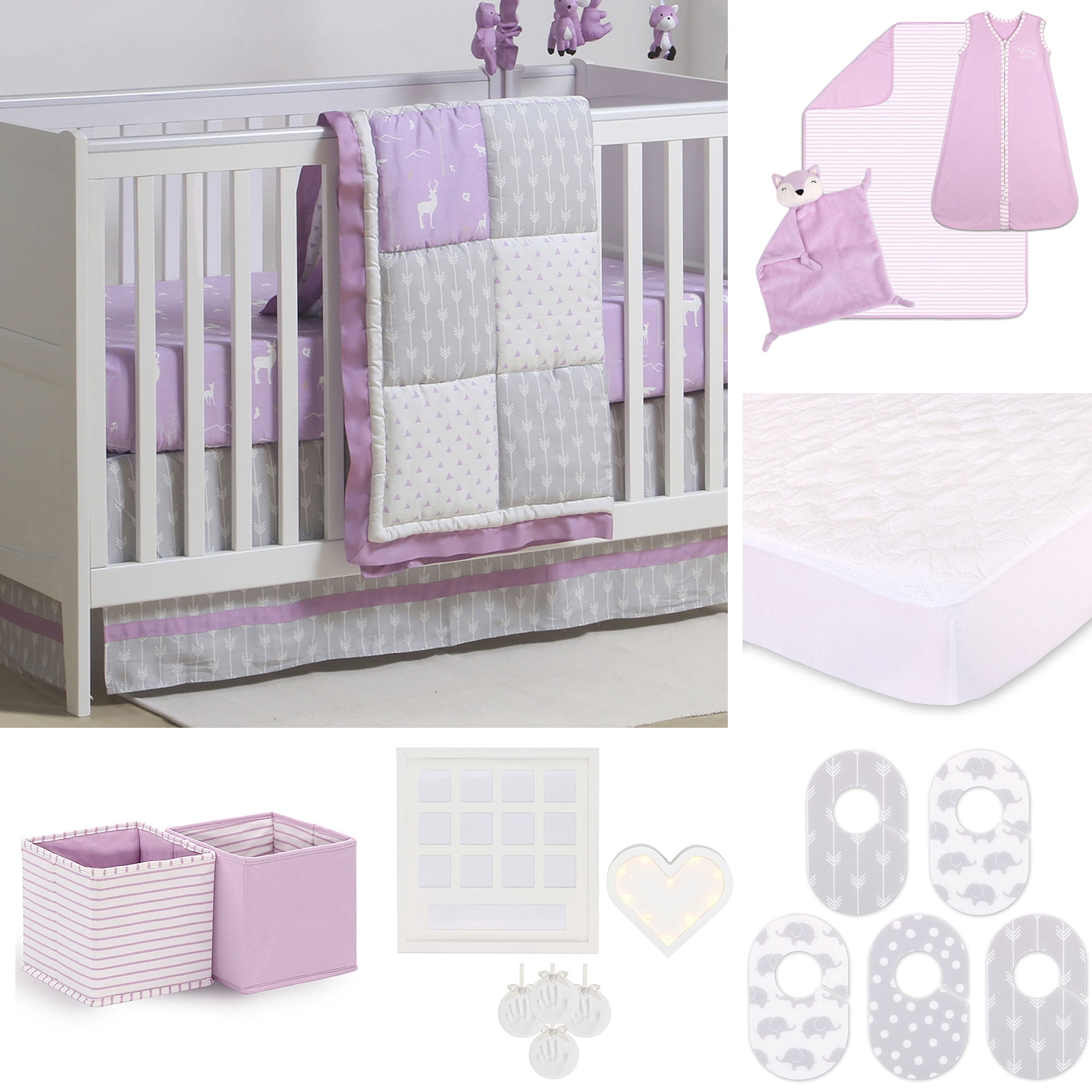purple crib mattress