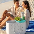 thumbnail image 5 of geerera Beach Bag Organizer Tray with Multislot Cup Holders, Extra Capacity Storage Tray for Beach Tote, Outdoor Picnic Beach Camping Accessory, 5 of 6