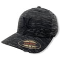 thumbnail image 1 of Hurley Men's Icon Textures Flex Fit Hat Cap (Large/X-Large, Black Heather), 1 of 3