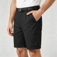thumbnail image 4 of Garbnen Mens Dress Shorts Zippered Front Straight Leg Men Golf Shorts Relaxed Fit Lightweight Outdoor Office Men Shorts Casual with Pocket No Belt Black XL, 4 of 7