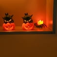 thumbnail image 3 of Shoreew Halloween Lamp Decoration Light-up Black Cat on Pumpkin Statue Spooky Eyeball/Skull/Pumpkin Candle Holder with LED Light for Halloween Tabletop Decor, 3 of 7