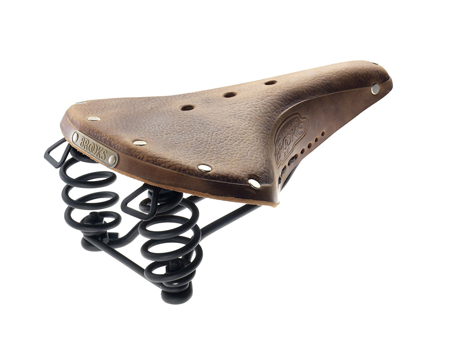 B135 Unisex Saddle - Honey - Chrome Steel w/ Double Springs
