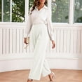 thumbnail image 7 of Gytharion Women's Plus Size Straight-leg Casual Dress Pants Loose Elastic High Waist Suit Trousers Solid Color Work Business Trousers, 7 of 7