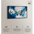 thumbnail image 2 of Golden and Aqua Land Canvas Blue Abstract Art by Art Remedy, Black Frame, 15" x 10", 2 of 7