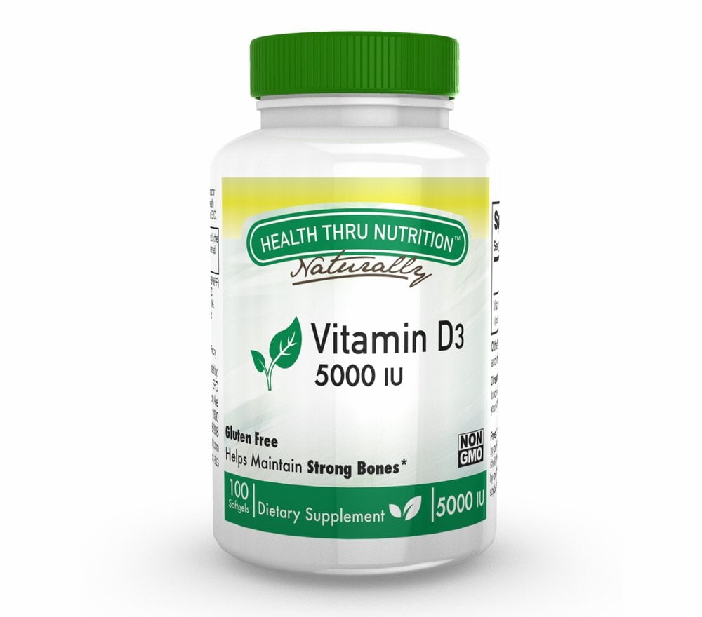 Health Thru Nutrition - Vitamin D3 5 000iu - 100 Softgels