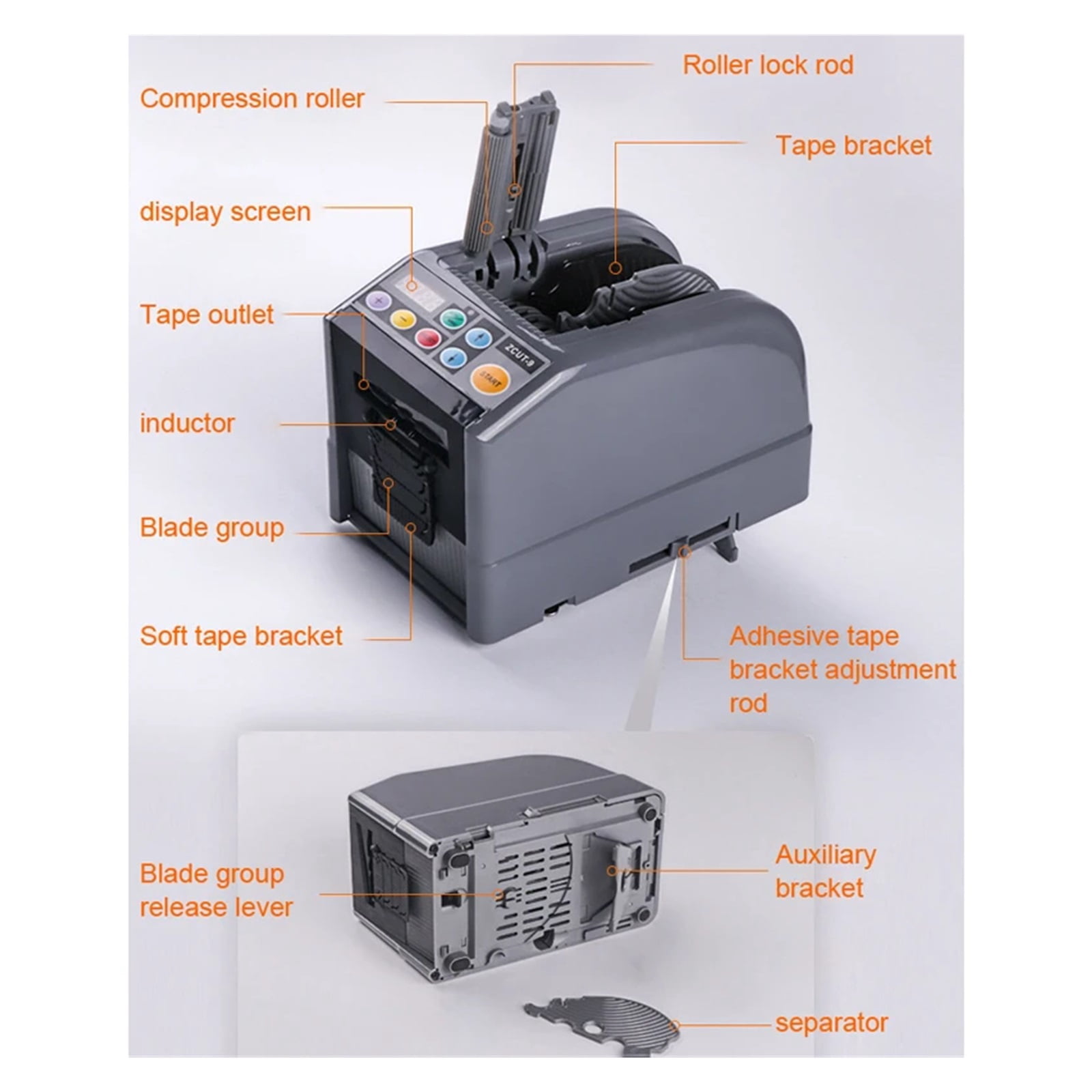 Automatic Tape Dispenser Electric Adhesive Tape Cutting Machine Double Sided Cutter Packing Machine Adhesive Slitting