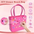 thumbnail image 3 of 23Pcs Flower Pearl Charms - Compatible with Bogg Bag & Simply Southern Totes, Decoration Charms for All Models, with Insert Carabiner & Key Chain Hook, 3 of 7