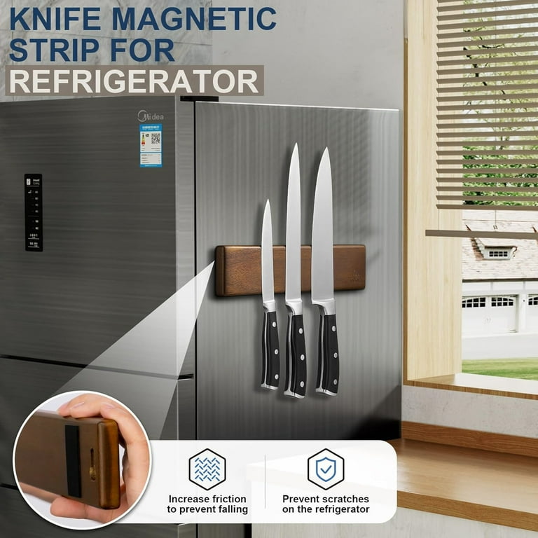 Magnetic knife holder for splip refrigerator