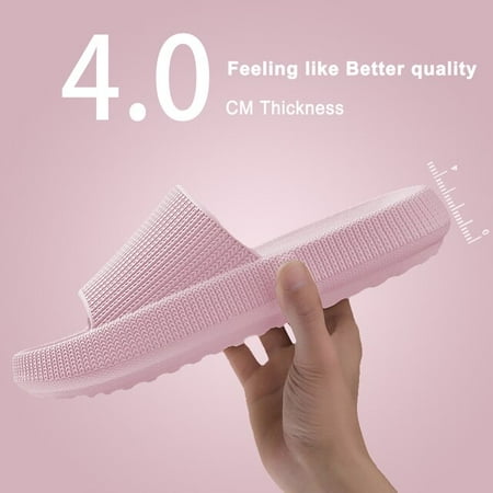 

QWZNDZGR 4CM Soft Thick Platform Women s Slippers Summer Beach Eva Slide Sandals Leisure Men Indoor Bathroom Shoes Anti-Slip Dropshipping
