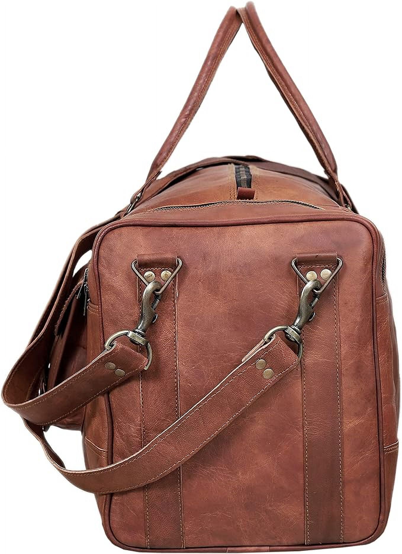 RUZIOON 30 inch Large duffel bags for men hold all leather travel bag overnight gym sports weekend bag