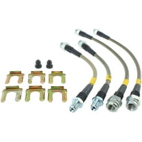 StopTech 950.46505 Stainless Steel Braided Brake Hose Kit Fits select: 1991-1999 MITSUBISHI 3000 GT VR4, 1992-1996 MITSUBISHI DIAMANTE