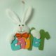 thumbnail image 3 of Precioso Conejo De Pascua De Dibujos Animados Colgante Decoración Colgante Conejo De Pascua Hogar Puerta Pared Ornamento Niños, 3 of 9