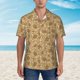 thumbnail image 2 of Fotbe Brown Flowers Camisa Hawaiana para Hombre Unisex – Camisa Casual de Verano con Botones de Manga Corta de Algodón y Lino,Small, 2 of 7