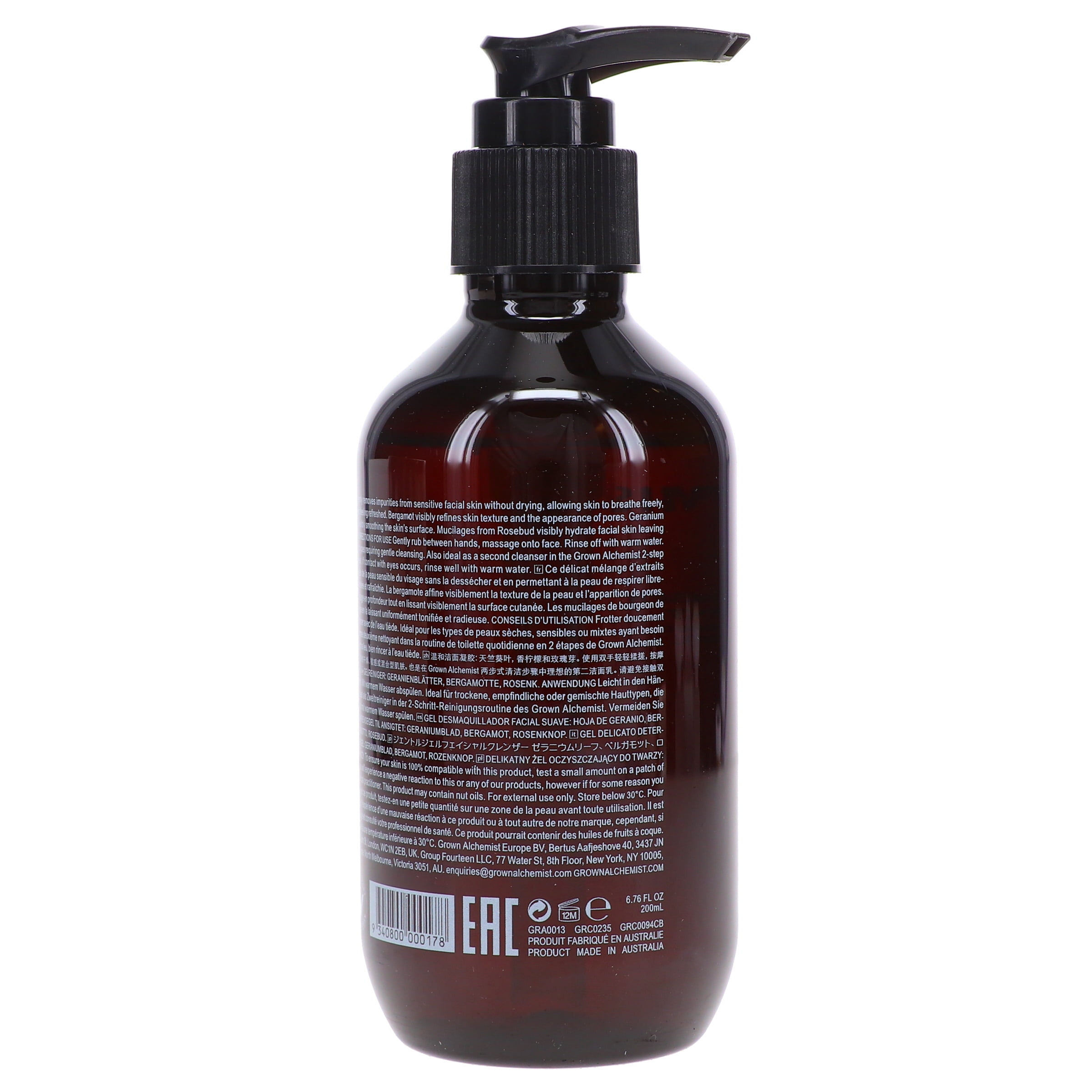 Grown Alchemist Gentle Gel Facial Cleanser 6.76 oz