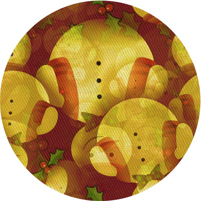 Ahgly Company Machine Washable Indoor Round Transitional Mahogany Brown Area Rugs, 5' Round