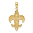 thumbnail image 3 of Real 14kt Yellow Gold Medium Fleur-De-Lis Pendant; for Adults and Teens; for Women and Men, 3 of 4